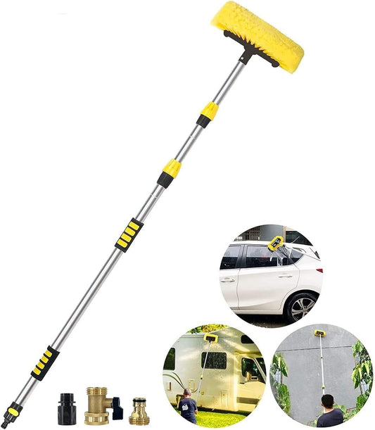 Car Wash Brush with Telescopic Pole for Easy Cleaning Tasks