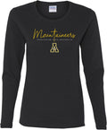 NCAA Thin Script Team Color Womens Long Sleeve T Shirt - App State UGP
