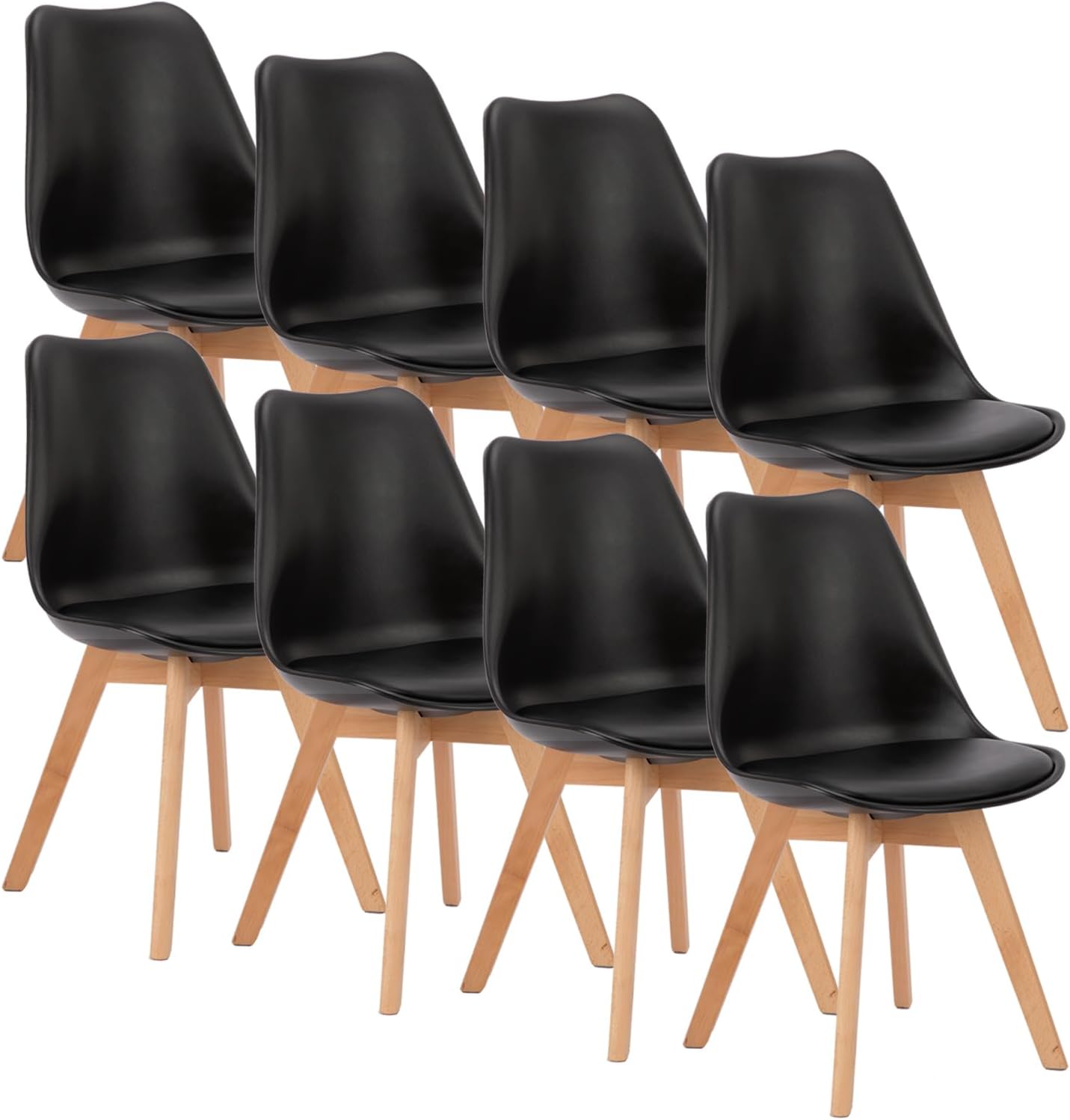 Mid Century Modern Dining Chairs Set of 8 for Versatile Use