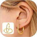 FaithHeart Sterling Silver Hoop Earrings for Women - Dainty Everyday