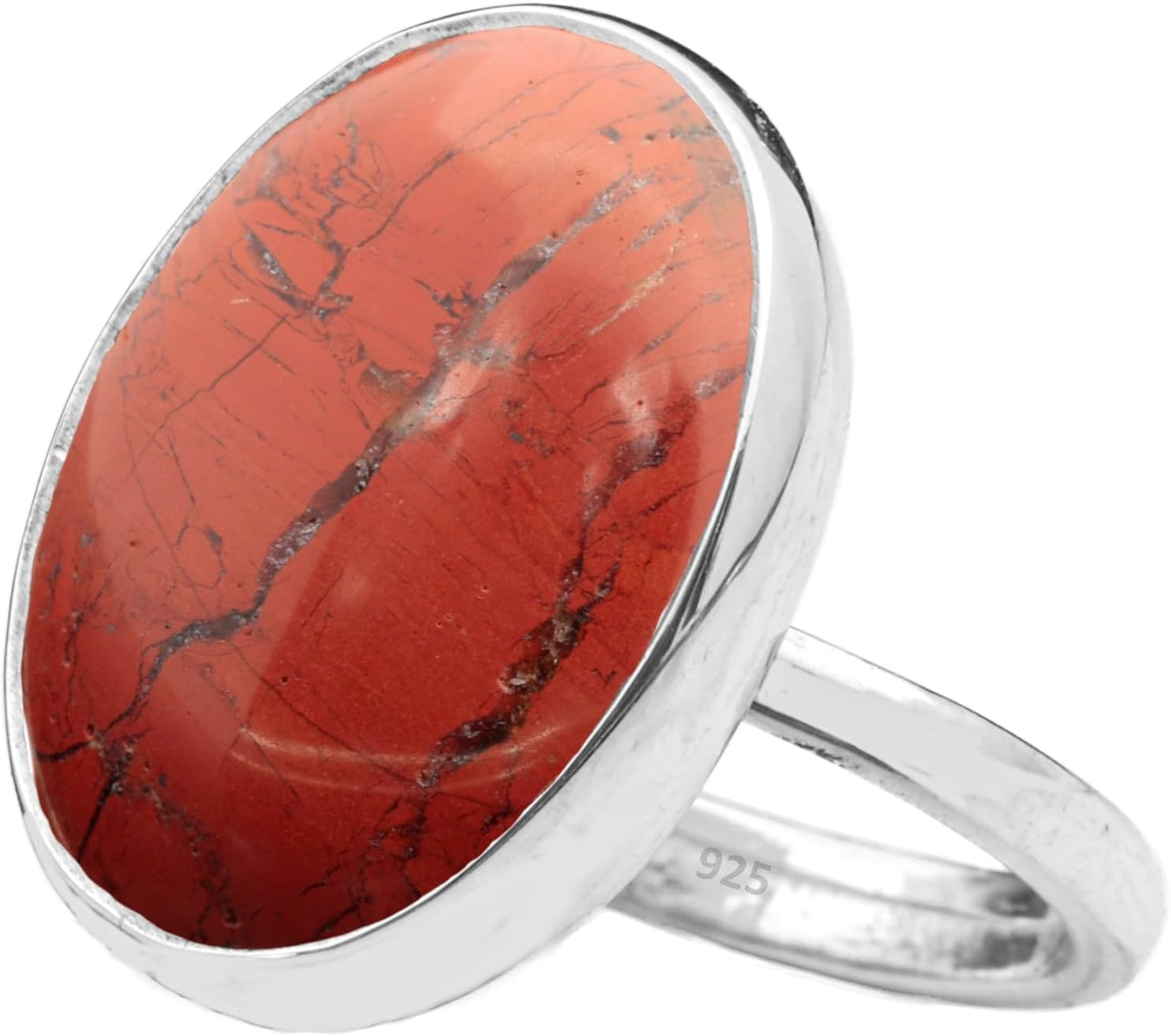 Natural Amazonite Crystal Ring in 925 Sterling Silver for Women
