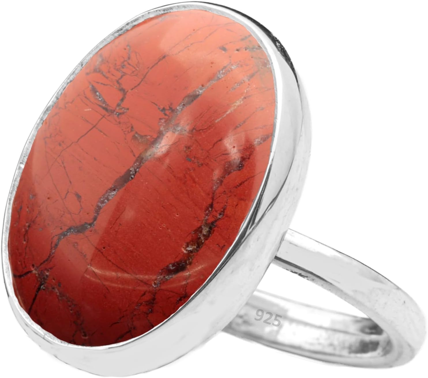 Natural Amazonite Crystal Ring in 925 Sterling Silver for Women