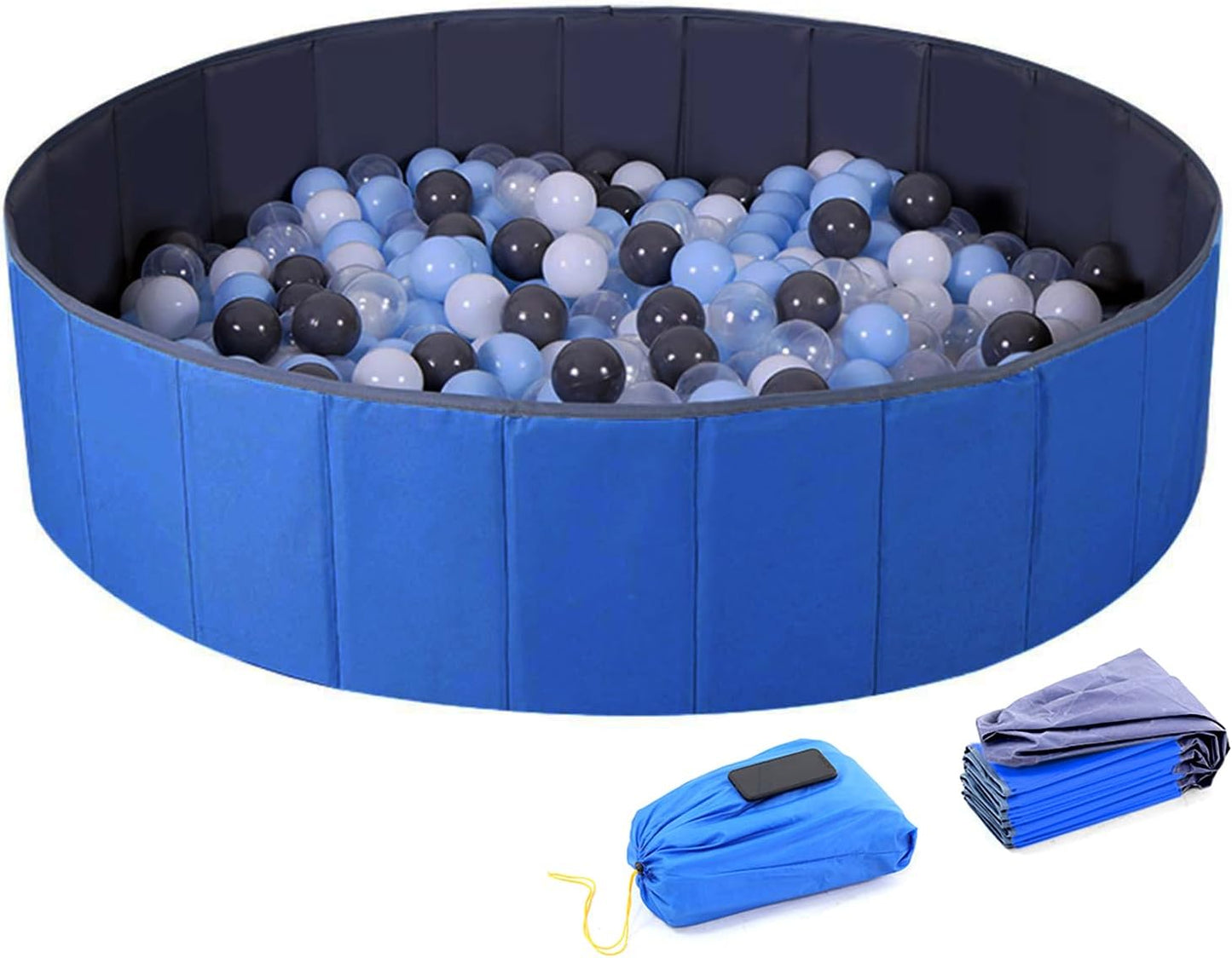 4 Feet Ball Pit for Kids - Portable Baby Playpen with Space
