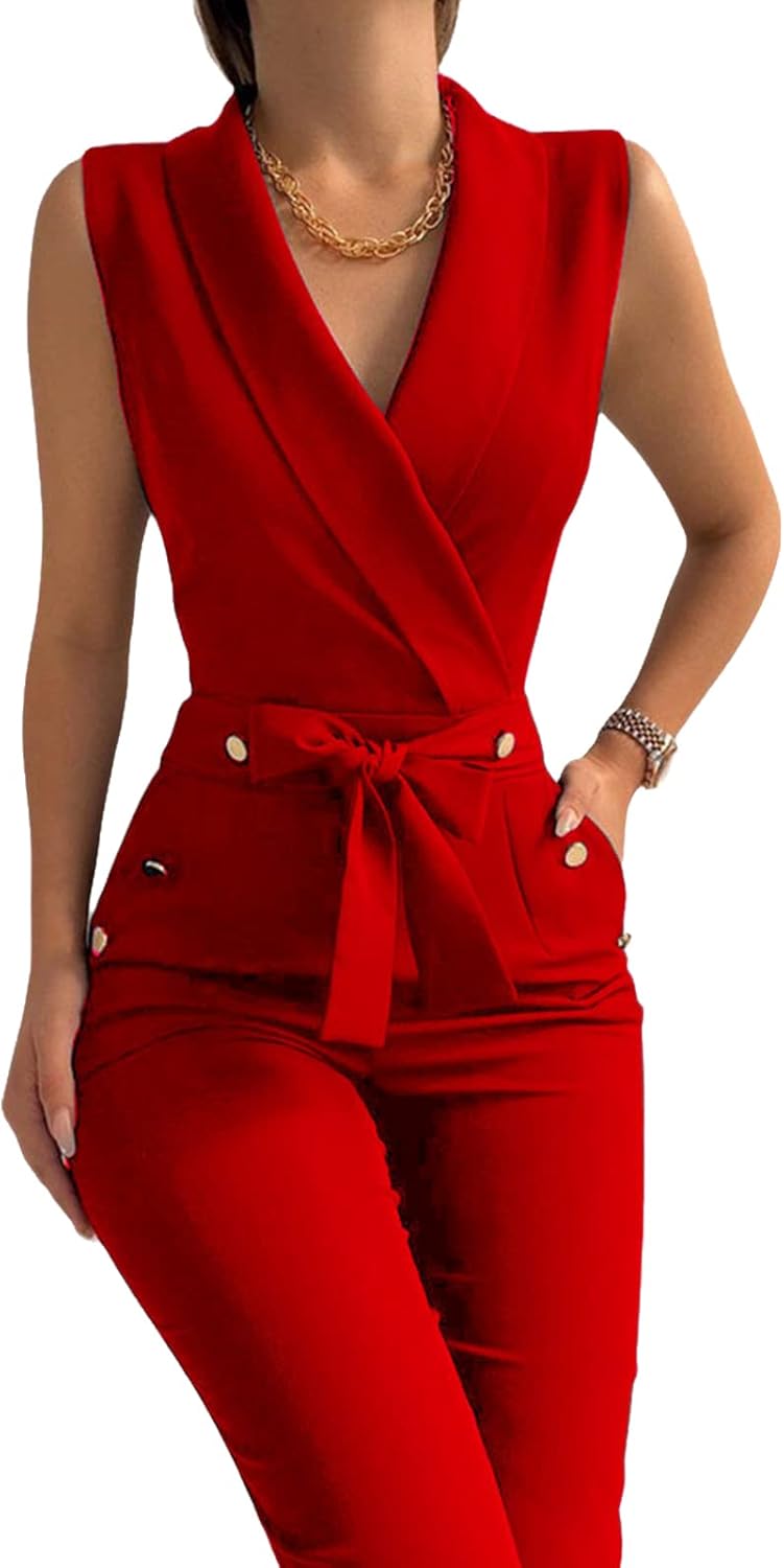 Elegant Women's Jumpsuits with Pockets for Business and Casual Wear
