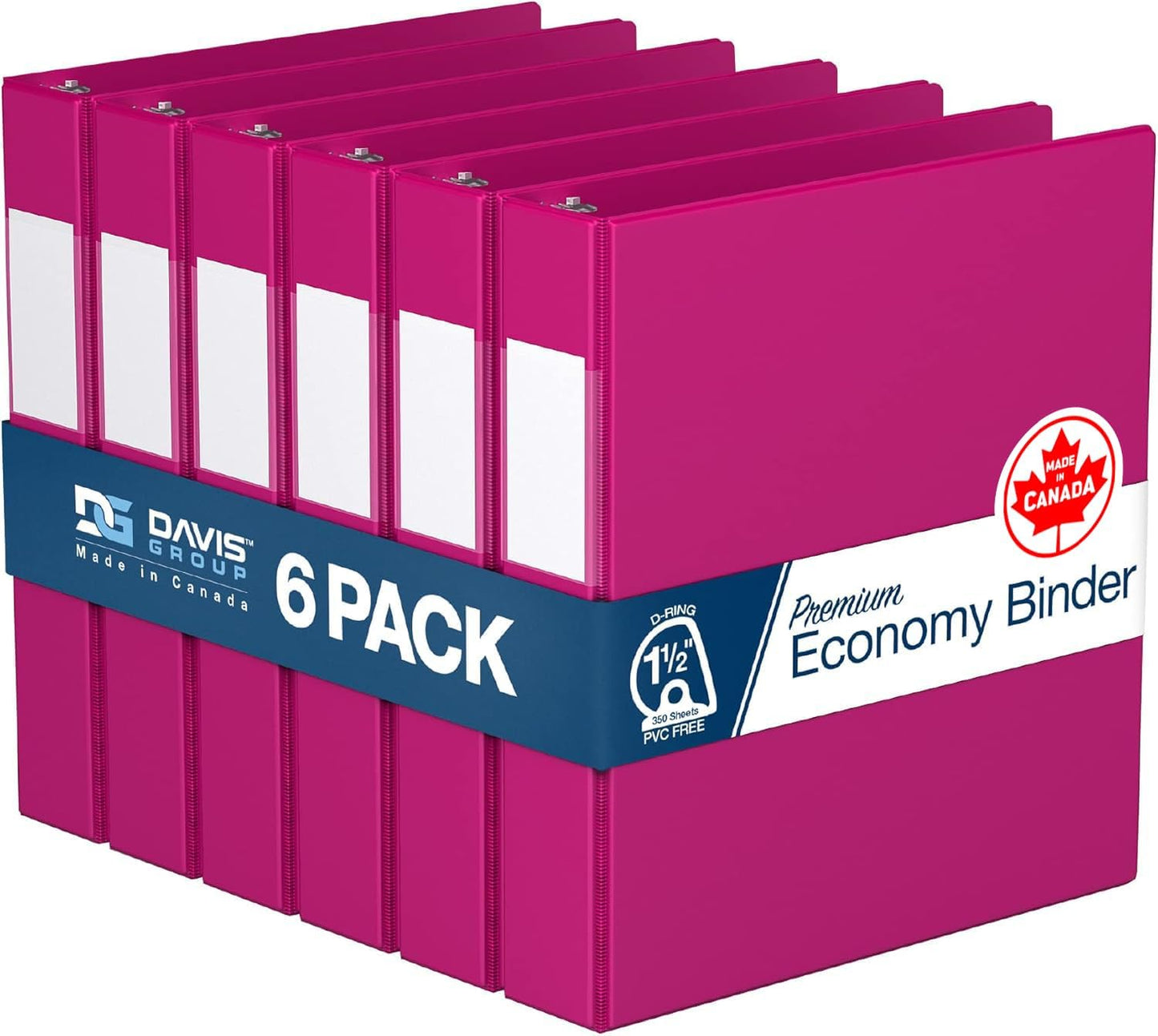 Premium Economy 6-Pack 3-Ring Binders for School or Office
