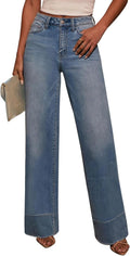 Jeans for Women Wide Leg High Waisted Stretchy Straight Leg Loose in