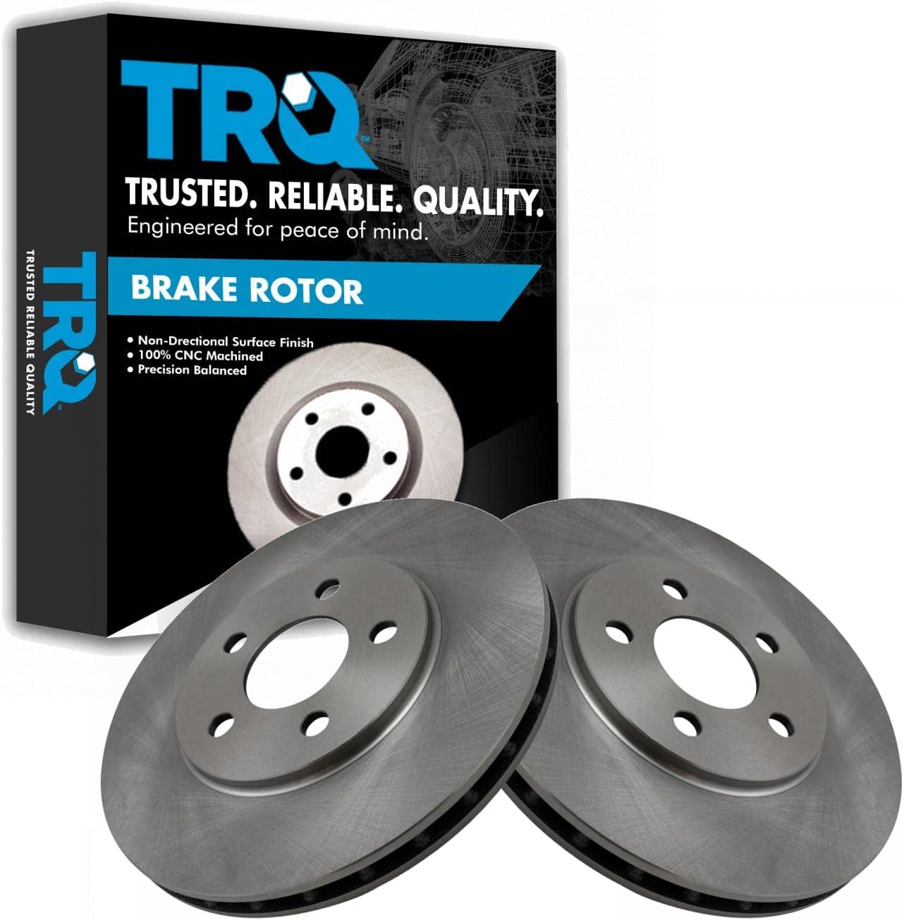 TRQ Front Brake Rotors Set Vented for Chrysler Cirrus & More