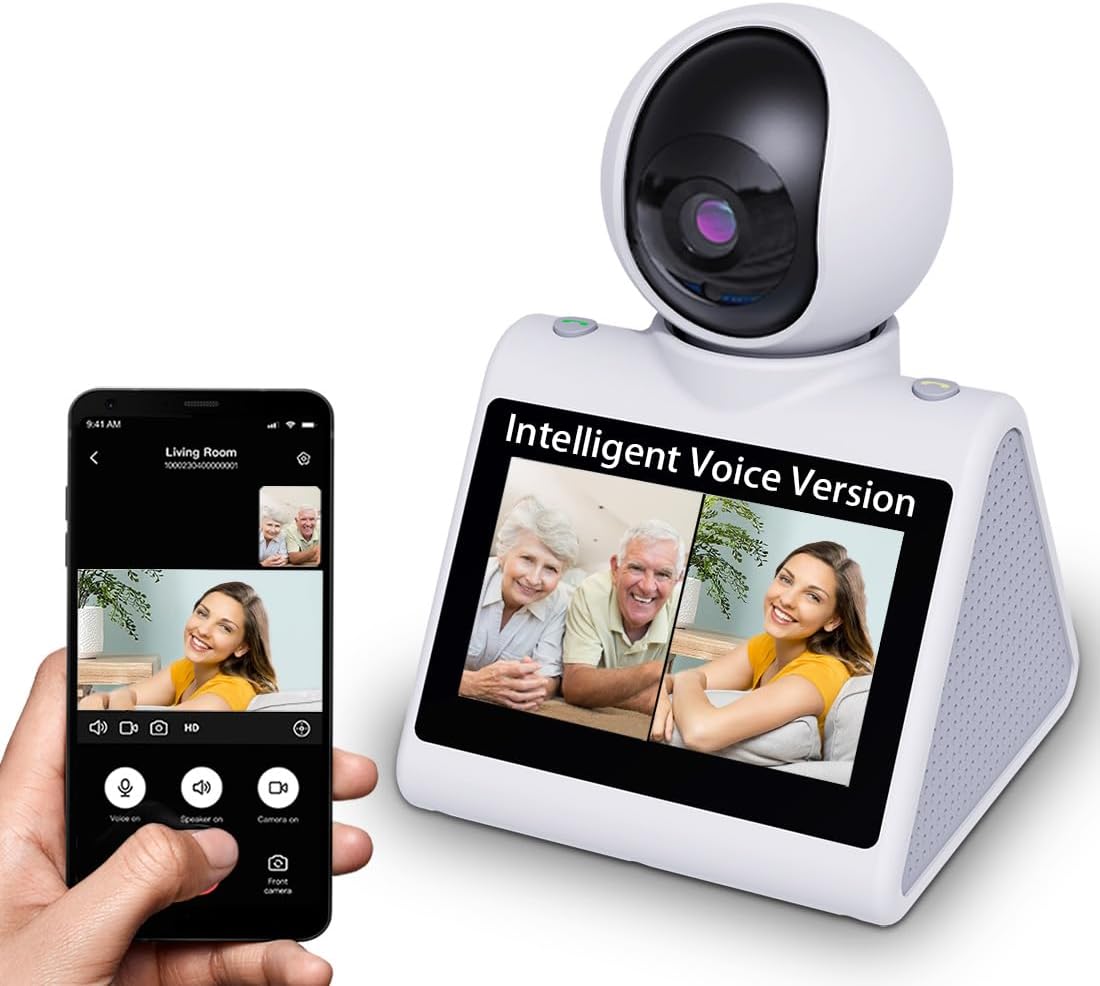 SIYZHOP 2K Pet Security Cam: Voice Control, 4.3 Screen, Phone App