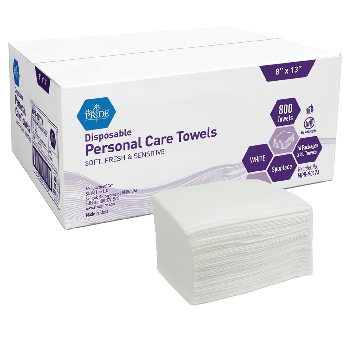 Med Pride 800 Disposable Washcloths - Soft & Absorbent