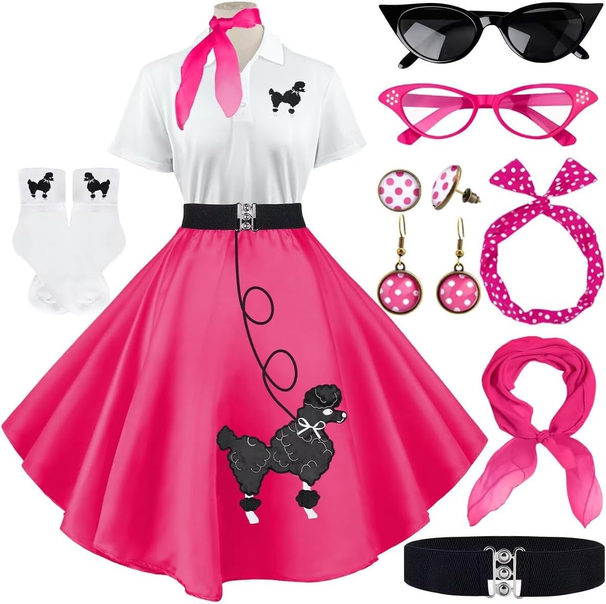 Sock Hop Outfits Women - 1950s Poodle Dresses & Accessories