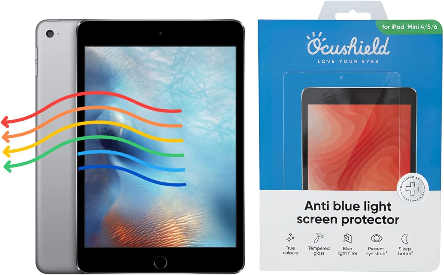 Ocushield Anti Blue Light Tempered Glass for iPad Mini 4/5