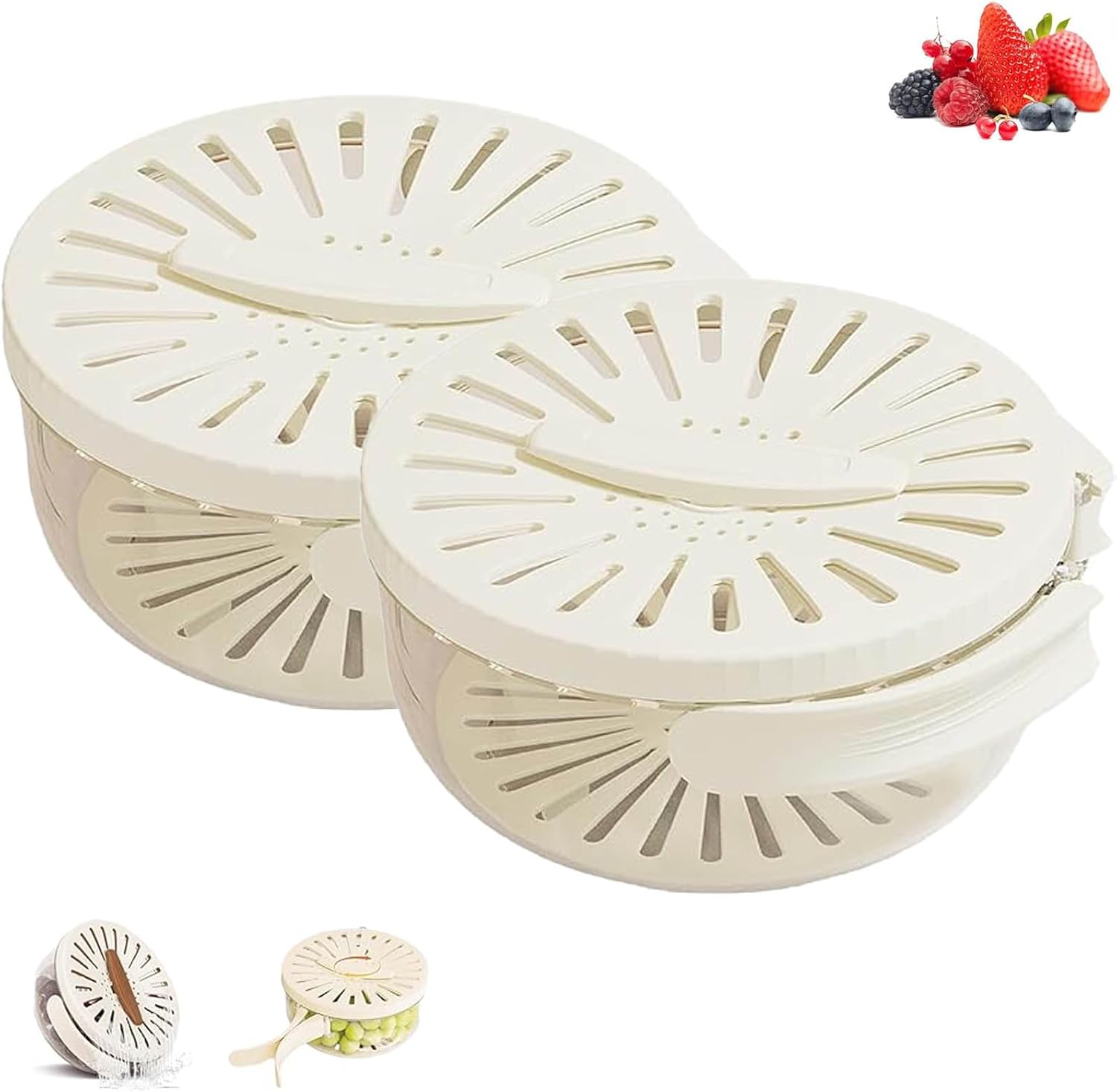 Efficient Fruit Drainer Bowl - 2025 Upgrade