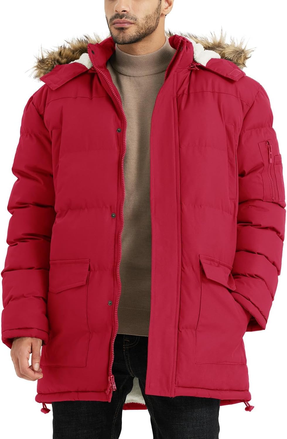 Winter Coats For Men Water Resistant Warm Thicken Parka Coat