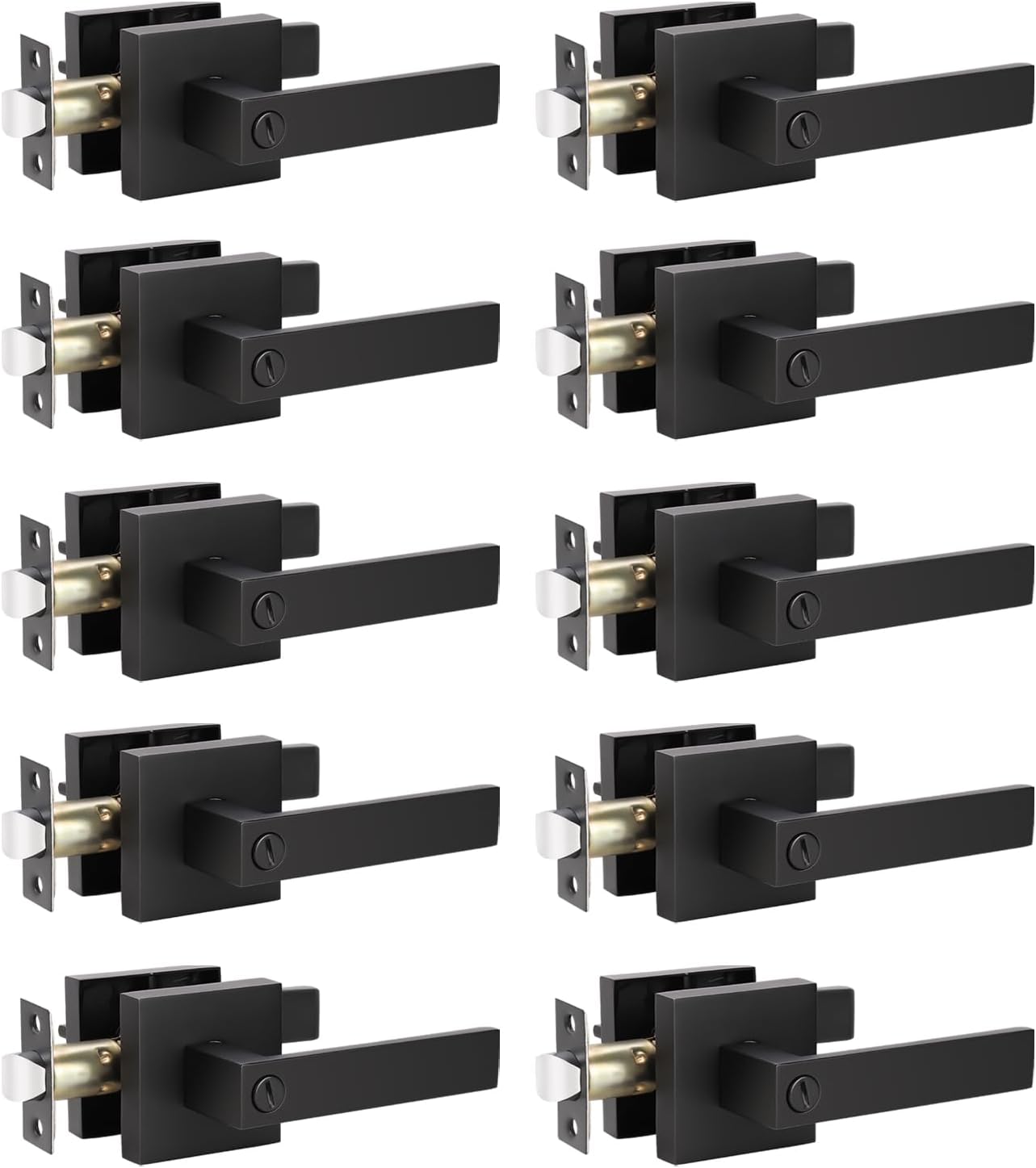 KNOBWELL Heavy Duty Door Lever Lock Privacy Door Lever Set