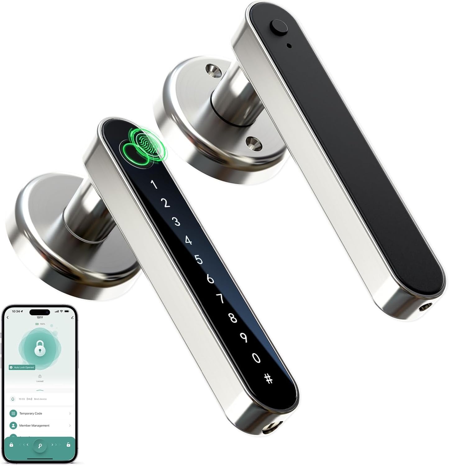 IRONZON Fingerprint Door Lock with Keypad for Home Security