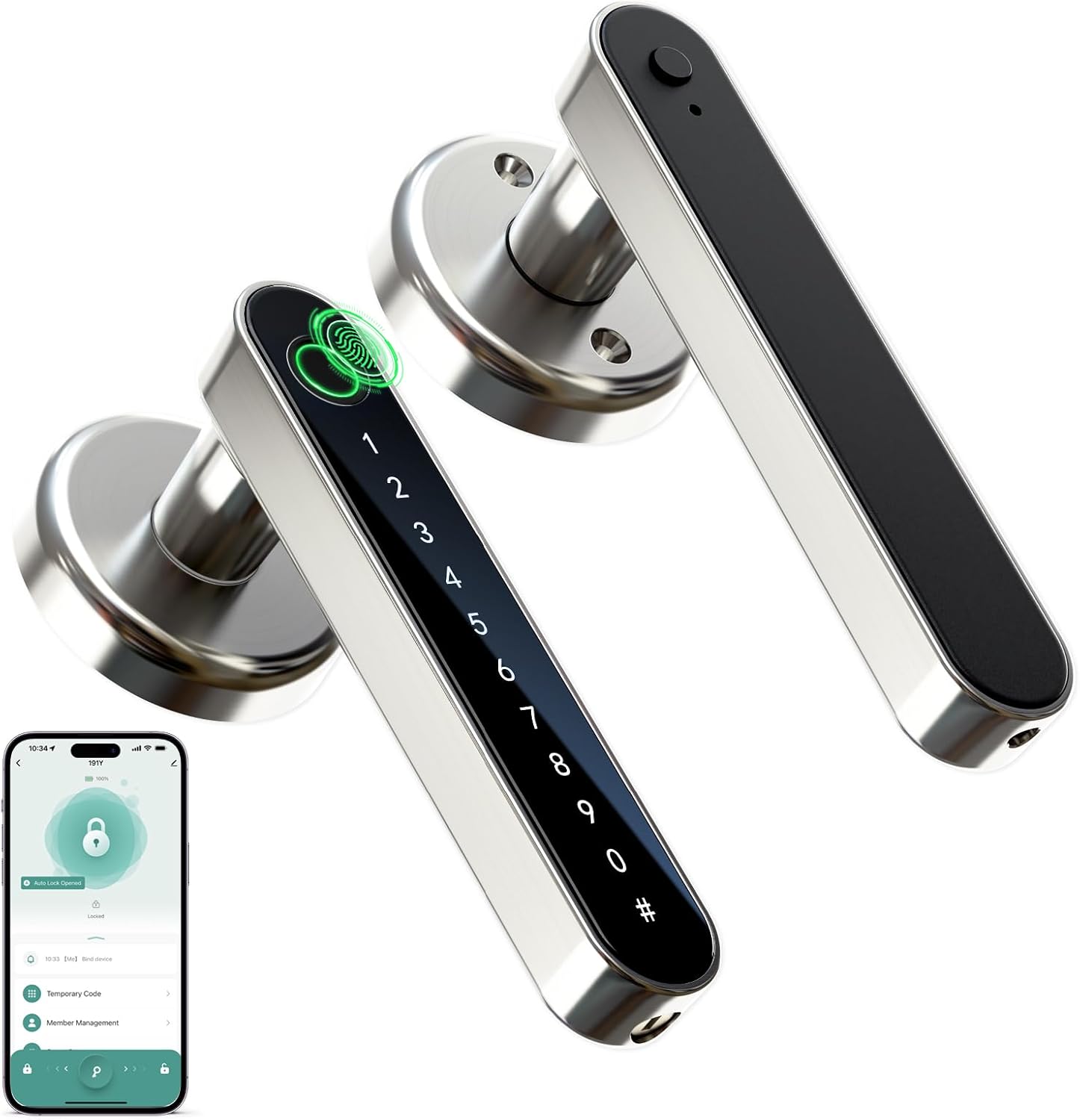 IRONZON Fingerprint Door Lock with Keypad for Home Security