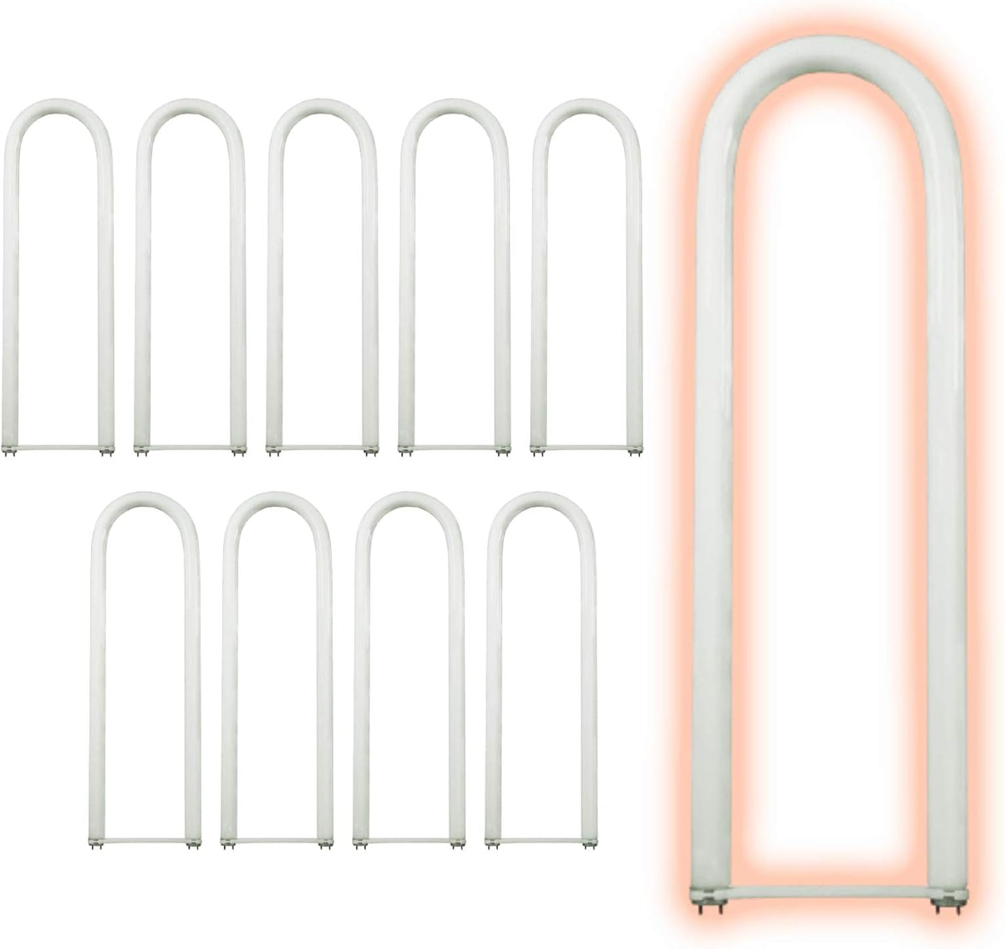 28-Watt 6-Inch T8 Fluorescent U-Bend Light Bulb High Output