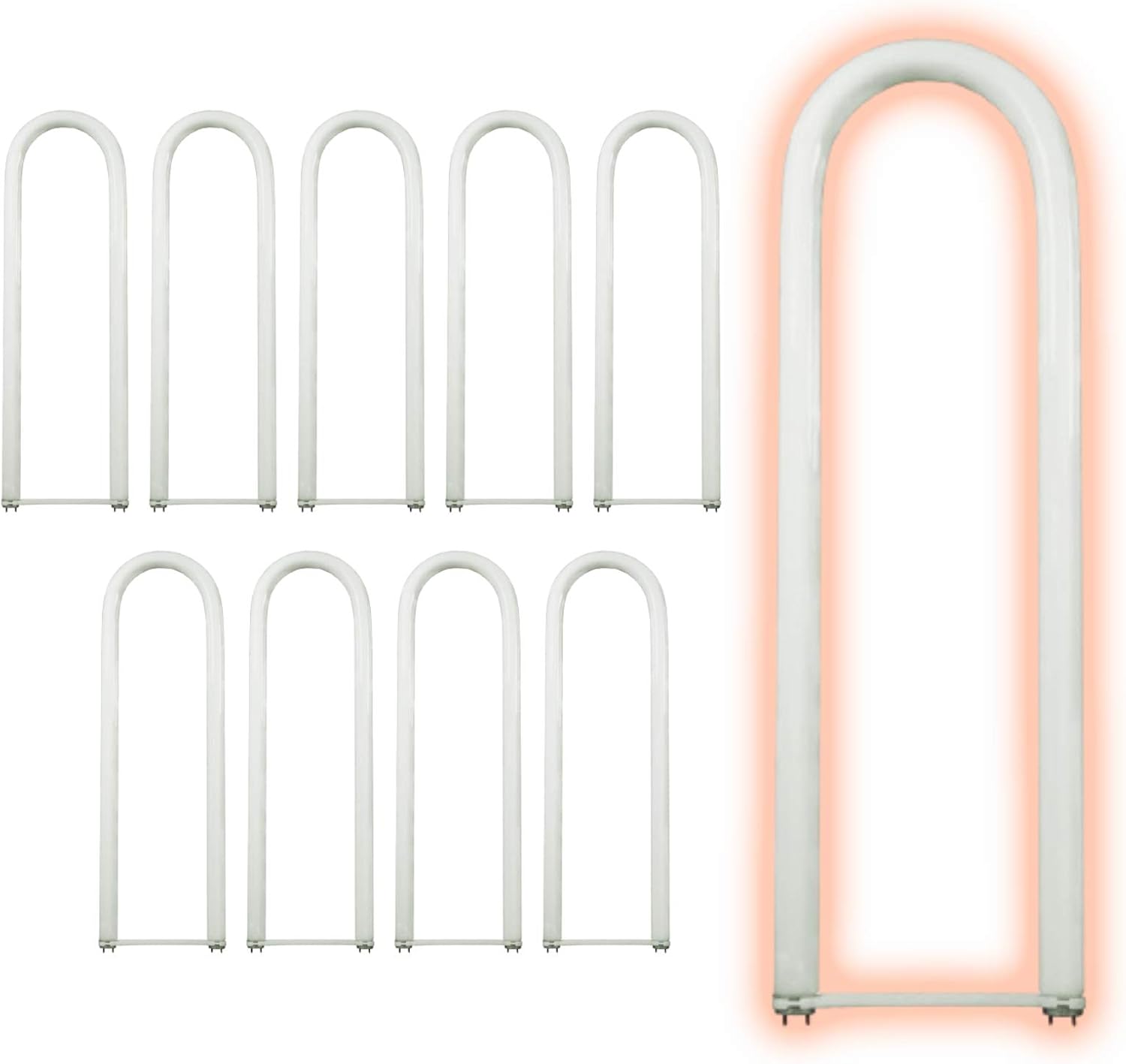28-Watt 6-Inch T8 Fluorescent U-Bend Light Bulb High Output