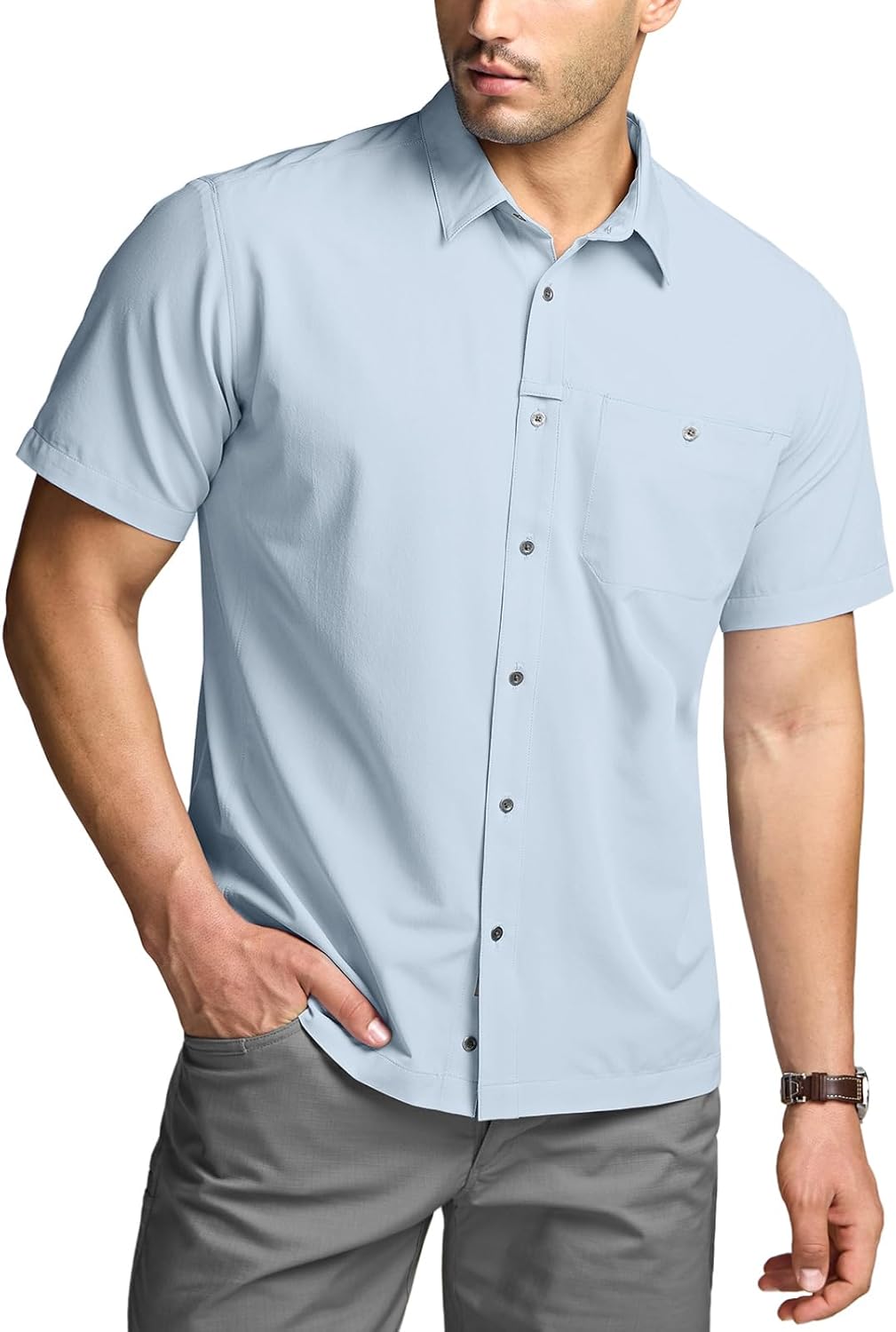 CQR Men's Short Sleeve Tactical Shirts for Outdoor Activities