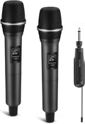 Wireless Microphones Dual Handheld Dynamic Mic - 200ft Range