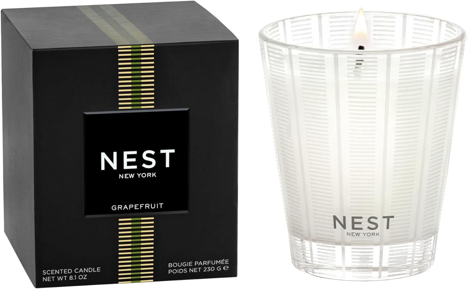 NEST New York Grapefruit Scented Candle - Luxury Glass Candle