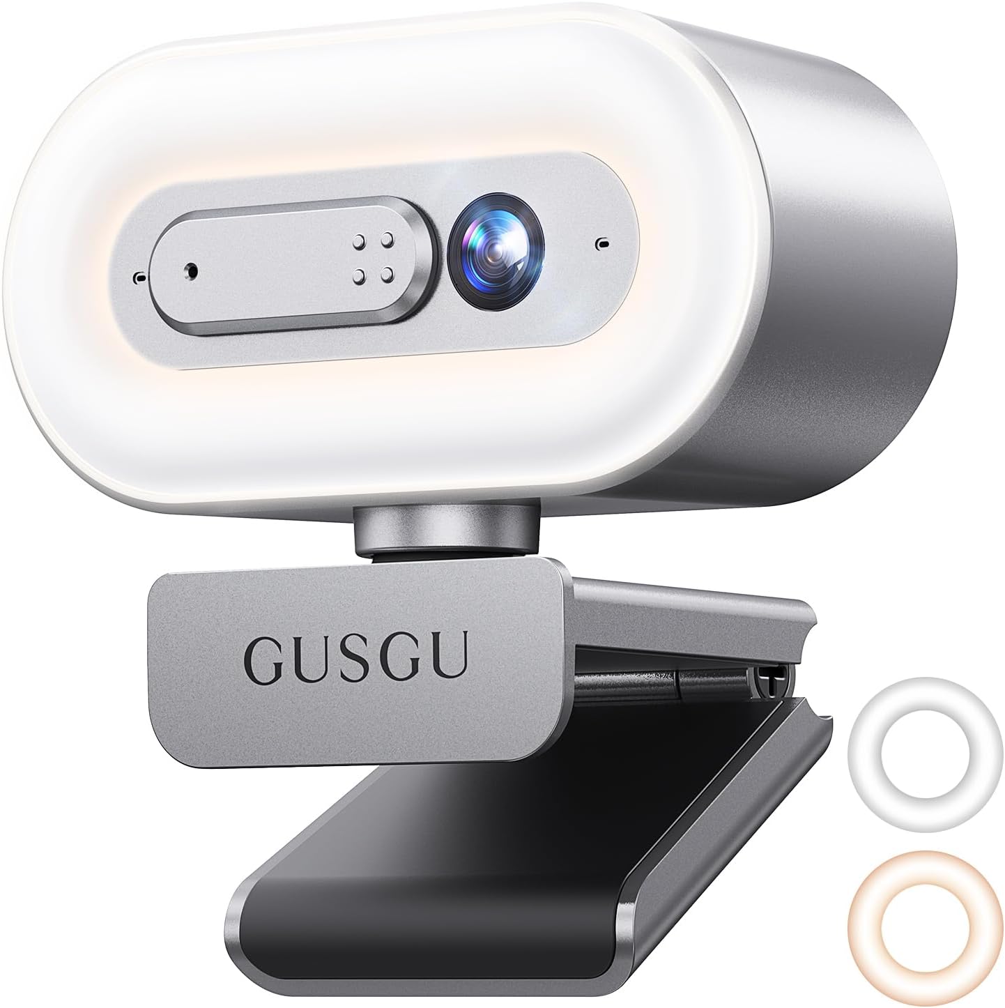 GUSGU G920 2K Quad HD Webcam with Auto Focus and Light