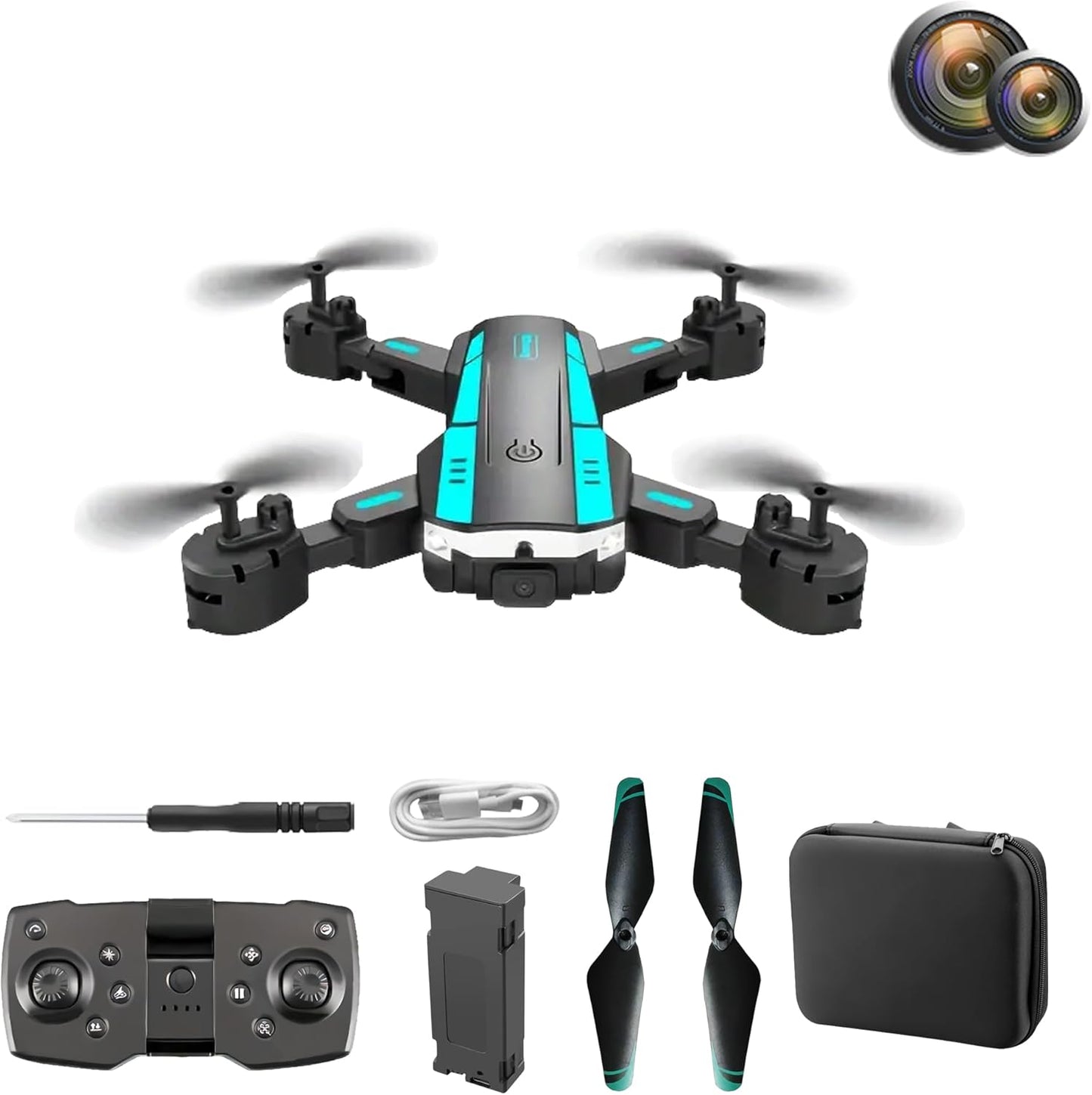T6 Drone: Dual Cameras, Intelligent Obstacle Avoidance, Gesture Recognition - Perfect Gift! 