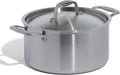 Professional 6qt Stainless Stock Pot - Italian Crafted - Induction Ready