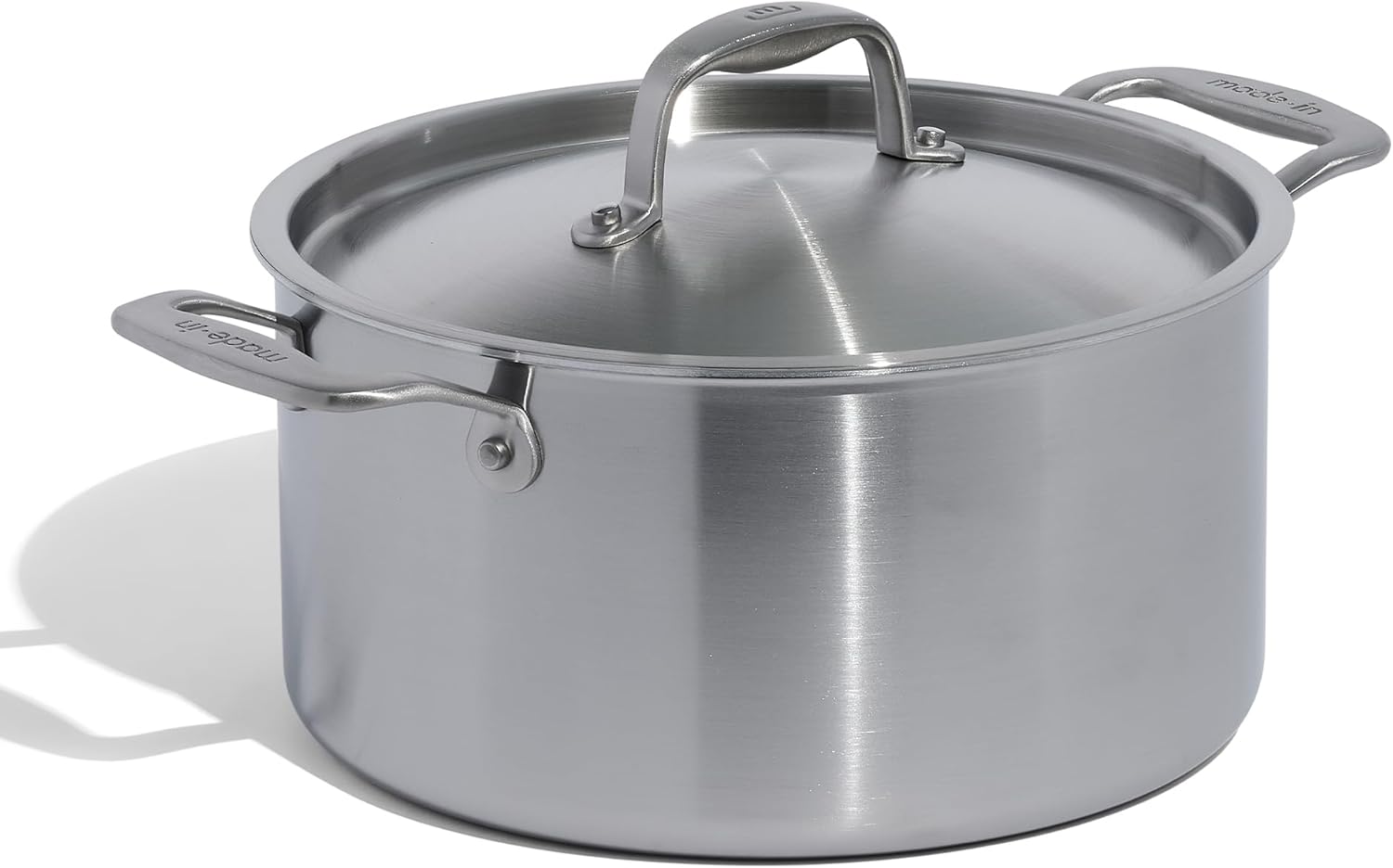 Professional 6qt Stainless Stock Pot - Italian Crafted - Induction Ready