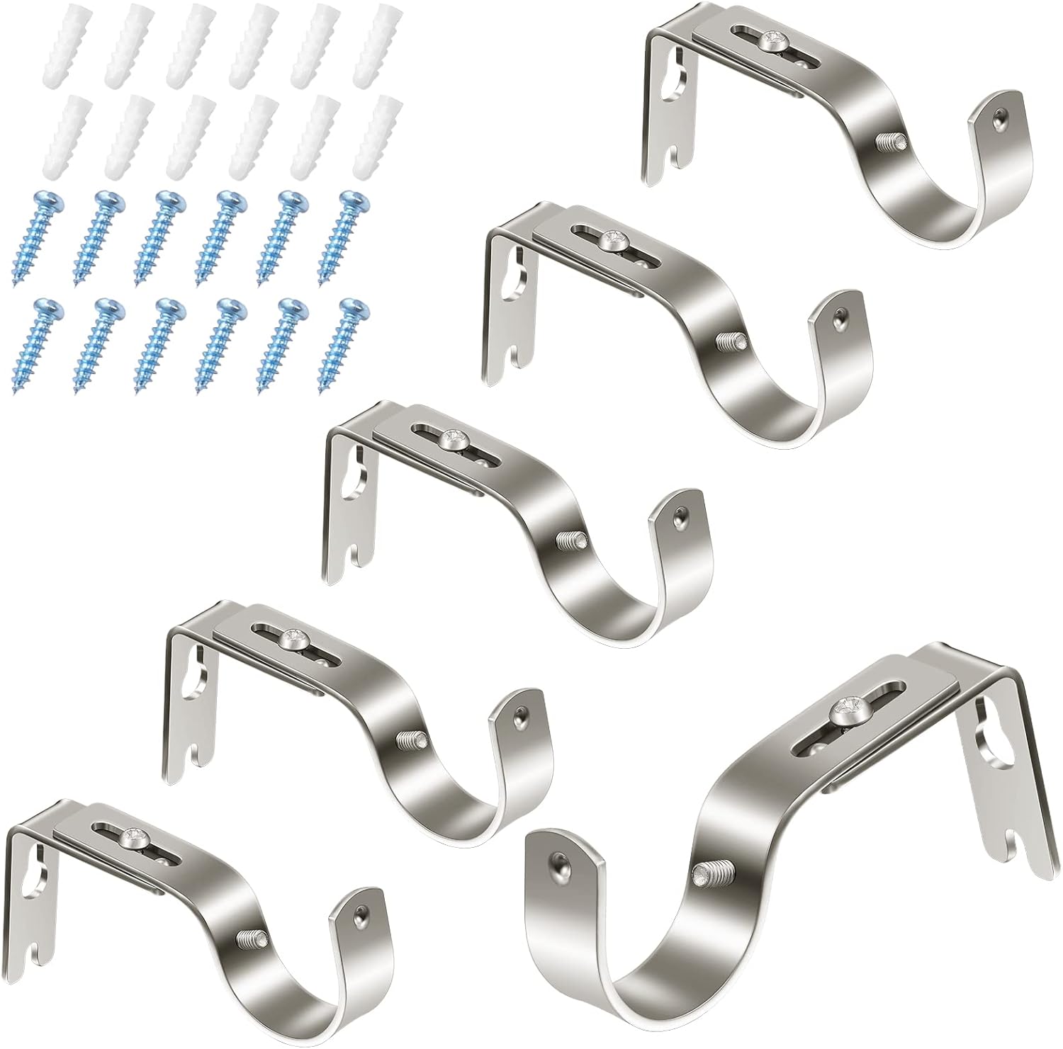Adjustable Curtain Rod Brackets - Securely Hold 1 Inch Rods!