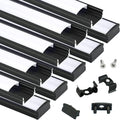 Muzata 10Pack 6.6FT LED Channel with Milky White Cover for Lighting