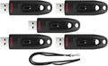 SanDisk 32GB Ultra 130MB/s USB 3.0 Flash Drive 5-Pack - Fast Transfer