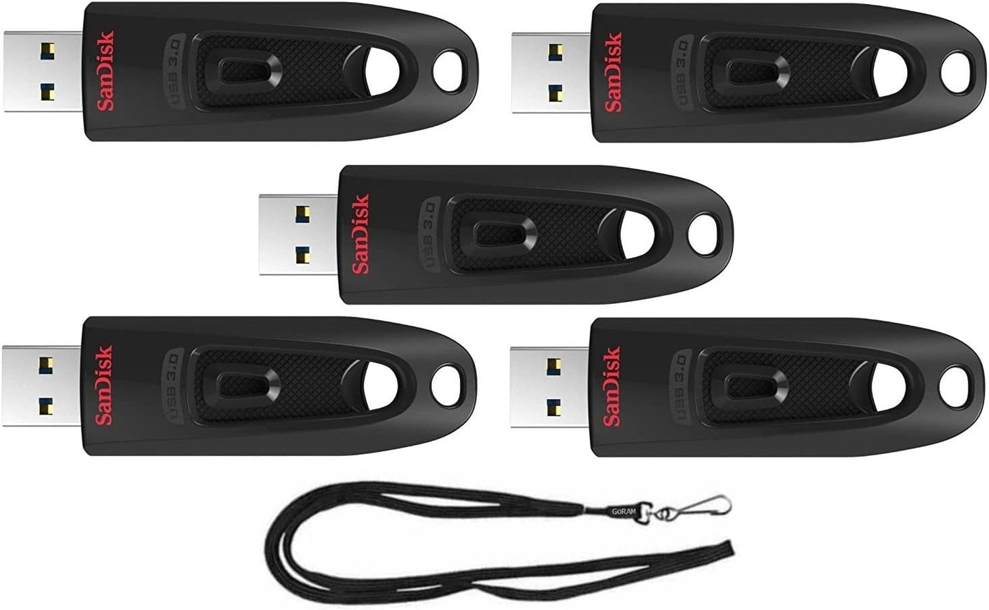 SanDisk 32GB Ultra USB 3.0 Flash Drive Bundle with Lanyard