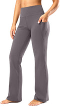 Women's Bootcut Yoga Pants with Pockets - High Waisted Flare Fit