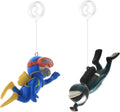 Cute Little Diver Fish Tank Decorations 2-Pack - Floating Playmates