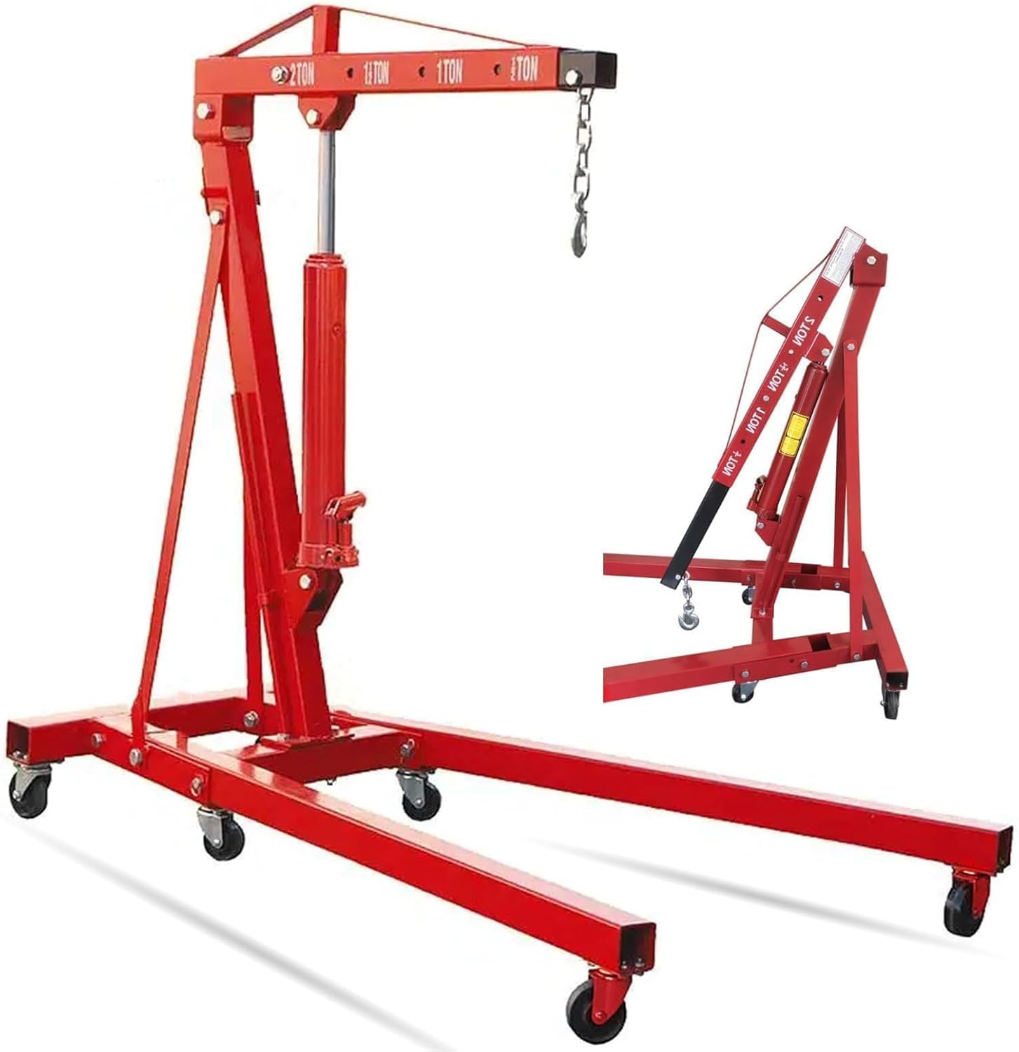 2 Ton Engine Hoist Foldable Cherry Picker for Easy Lifting