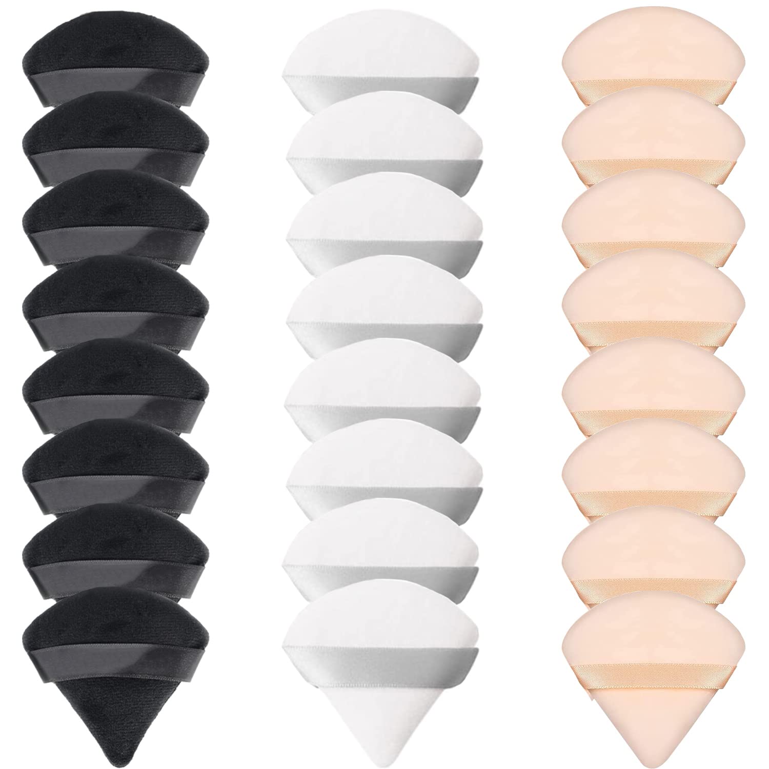 Soft Triangle Makeup Puffs x24 - For Flawless Coverage!