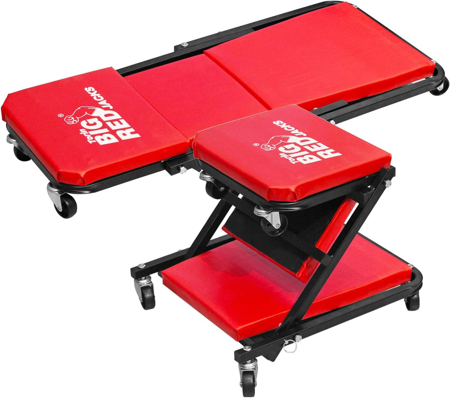 36in Foldable Z-Creeper Seat for Auto Repair - 2-in-1 Design