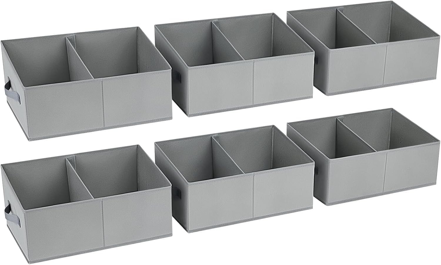 DIMJ Trapezoid Storage Bins for Clothes - 6 Pack Organizers