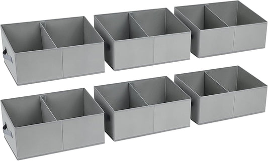 DIMJ Trapezoid Storage Bins for Clothes - 6 Pack Organizers