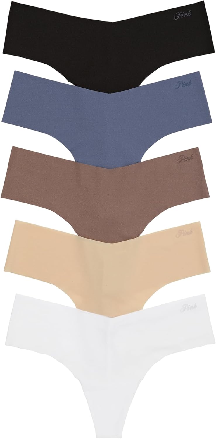 No Show Thong Underwear for Women - Comfortable Multi Pack