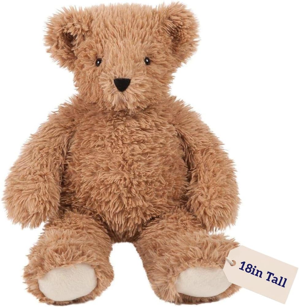 Vermont Teddy Bear Super Soft Almond Brown Plush 18 Inch Cuddly Toy