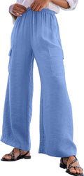 EVALESS Women Palazzo Pants High Waist Wide Leg - Summer Travel