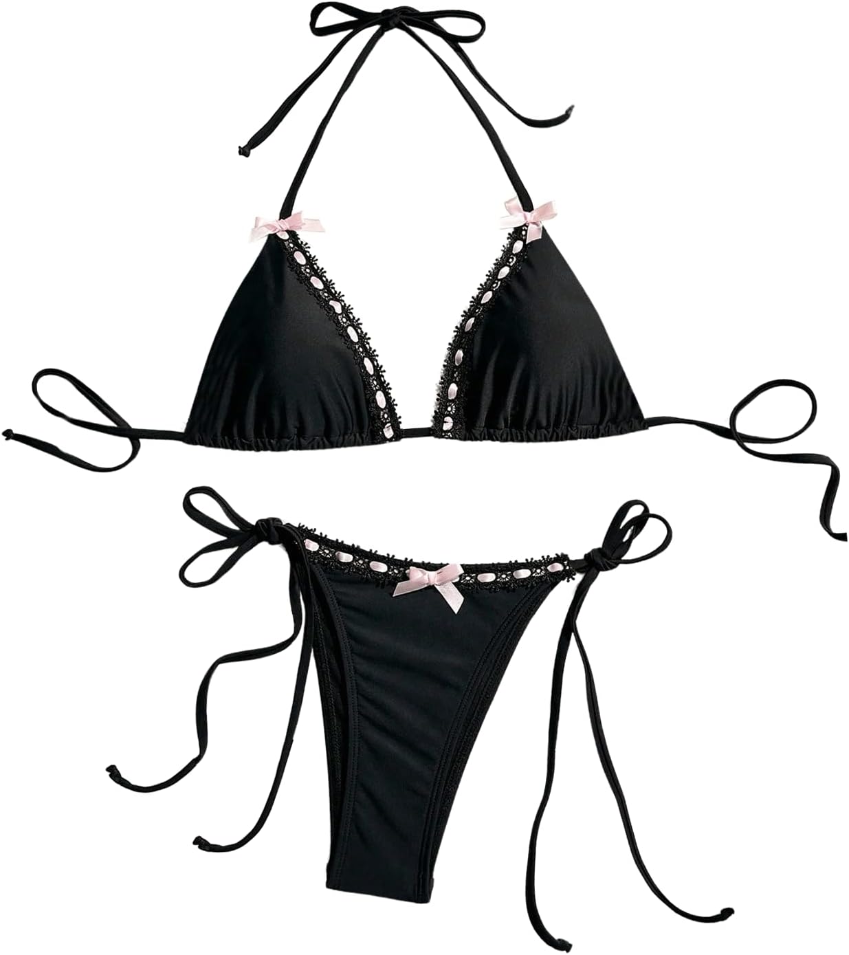 High Waisted Bow Bikini - GORGLITTER Glam