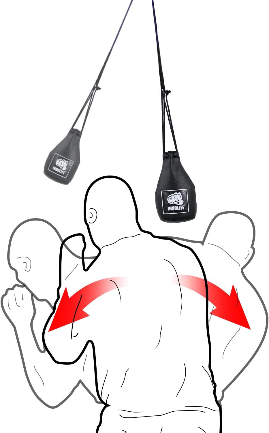 INNOLIFE Leather Dodge Ball for Reflex Training