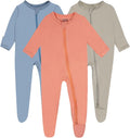 Baby Boy Footed Pajamas with Mittens - Soft Bamboo Rayon Sleepers Our