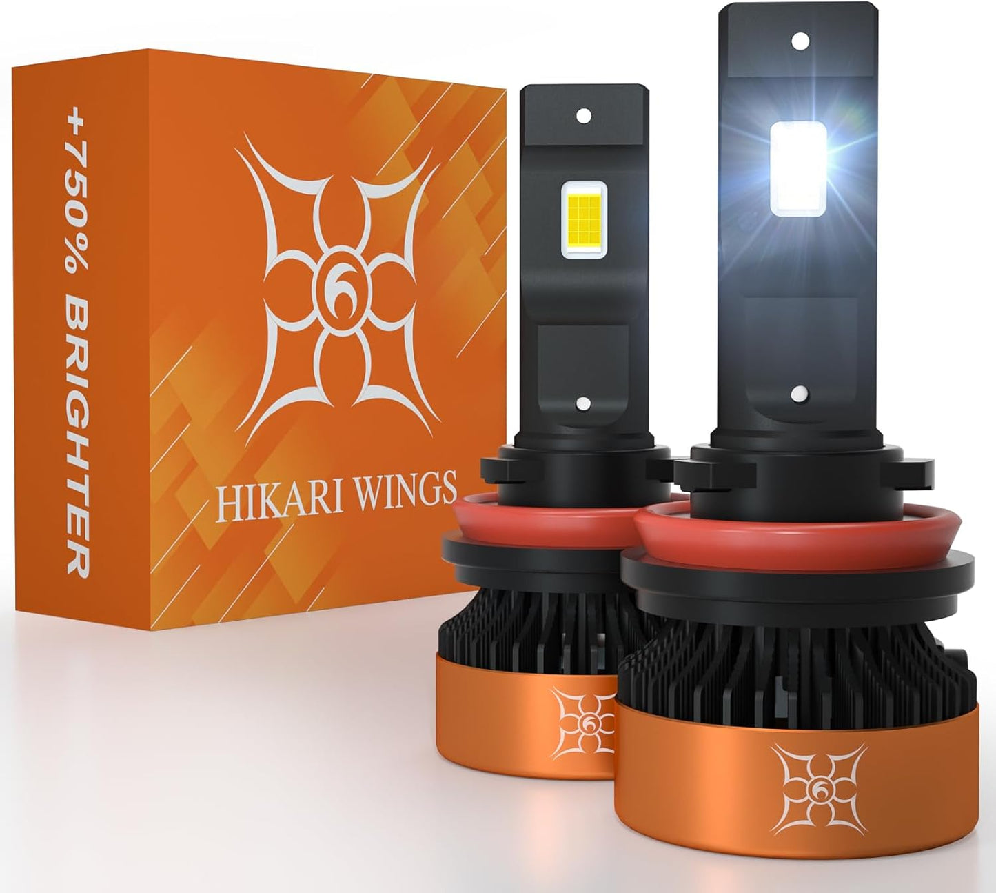 HIKARI WINGS H11/H8/H9 LED Fog Light - 28000LM Pure White Bulbs