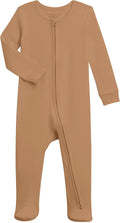 Colored Organics Baby Zip-Up Footed Sleeper with 2-Way Zipper