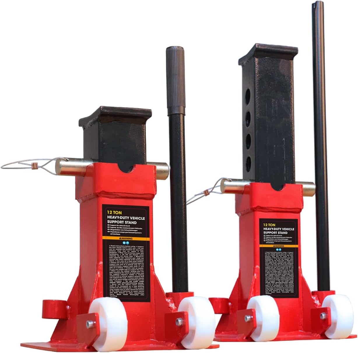 Heavy Duty Jack Stands with Casters for Easy Mobility and Safety