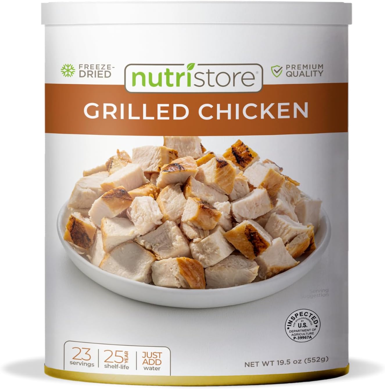 Nutristore Freeze-Dried Grilled Chicken for Emergency Meals